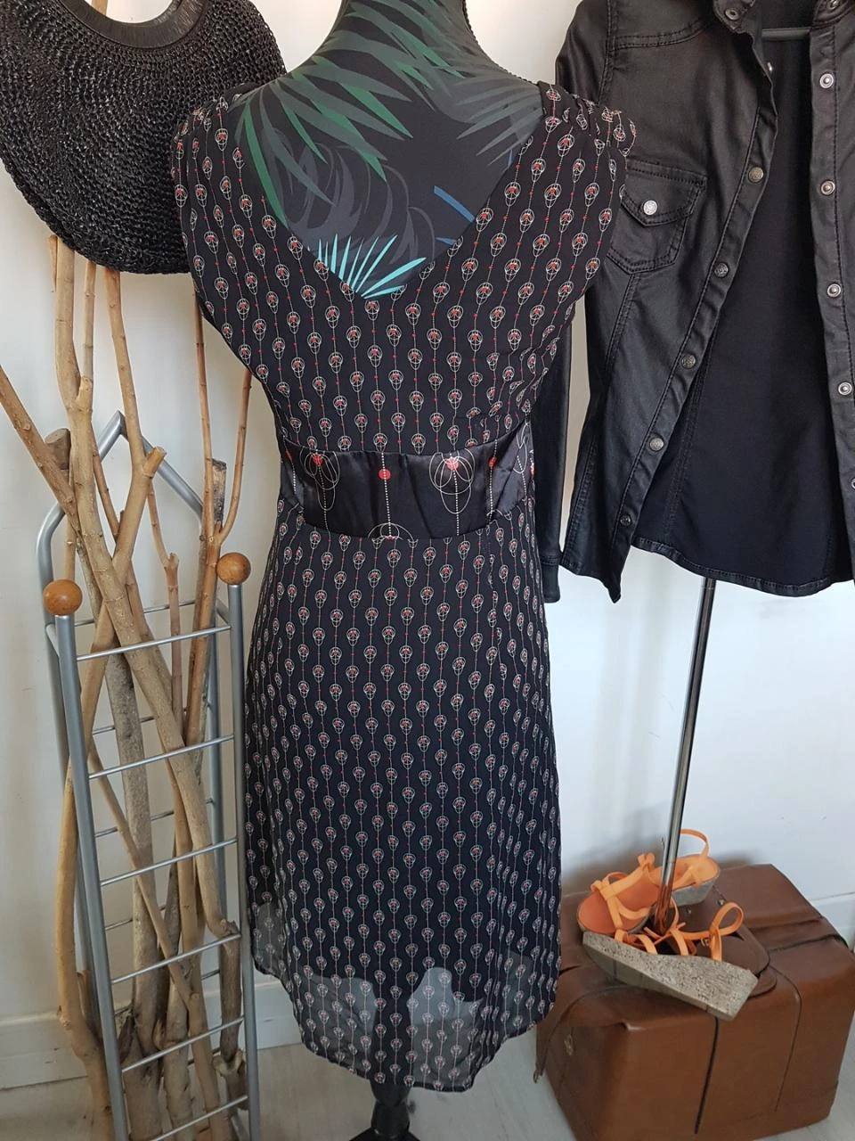 Vestido de voile forrado – photo 4